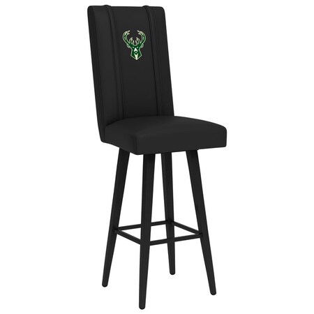 Dreamseat Swivel Bar Stool 2000 with Milwaukee Bucks Logo XZ2000BSSBLK-PSNBA31051